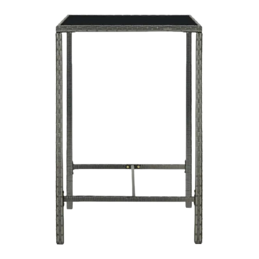 Table d'appoint en métal et verre noir